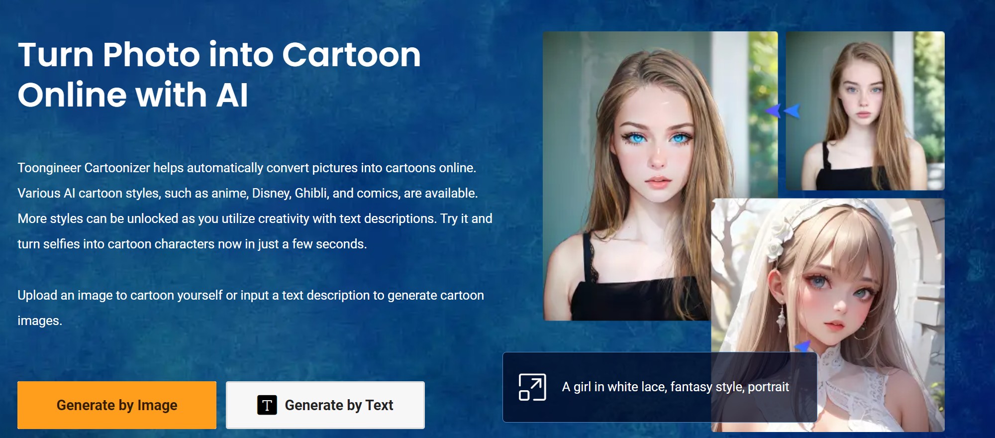 magic transformation to the cartoon art